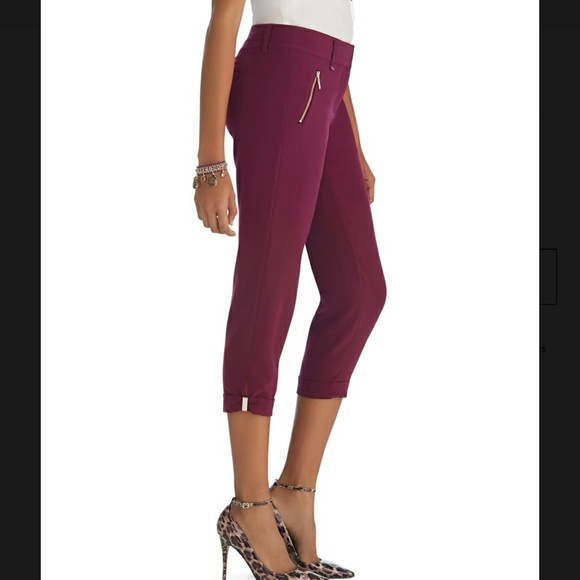 White House Black Market Pants - WHBM DRAPEY CROP HARDWARE PANTS NWT